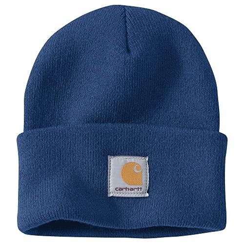 Carhartt Berretto A Maglia Con Risvolto, Unisex - Adulto, Blu (Lungolago), Taglia unica