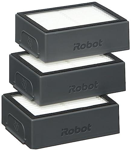 iRobot Filtri High Efficiency, Kit da 3 Filtri, Parti originali iRobot, compatibili con Roomba Serie e & i, Nero