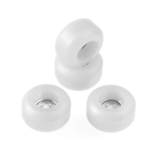 Hibye6hebyee Bounce Ball - Set di 4 ruote professionali con cuscinetti in uretano, per tastiera, per bambini, colore: bianco