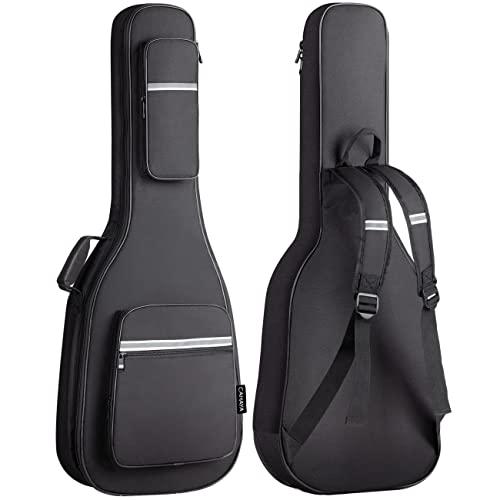 CAHAYA Borsa Chitarra Elettrica Custodia per Chitarra Elettrica Imbottita da 12mm con 6 Tache per Accessori e Strisce Riflettente CY0201