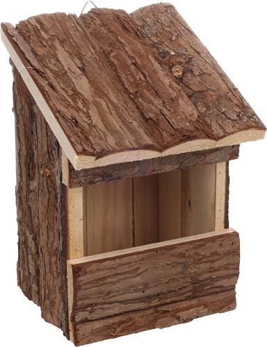 Flamingo Cassetta nido per uccelli in legno Cortesa Inclino - 14x13x20cm - resistente alle intemperie - legno di pino certificato FSC