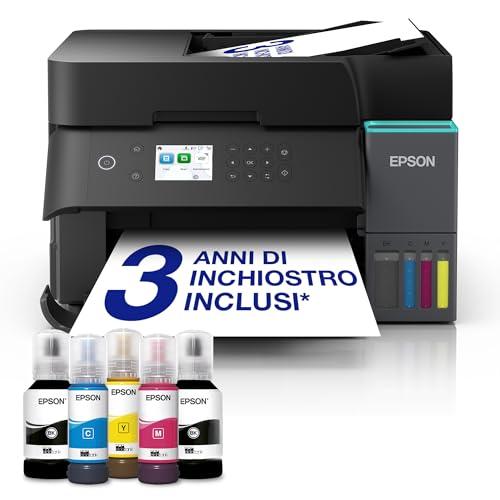 EcoTank ET-3950 Stampante Multifunzione A4 con serbatoio d’inchiostro, Wi-Fi e AirPrint, con ADF, Stampa fronte/retro automatica, Scansione e copia, Fino a 3 anni di inchiostro inclusi