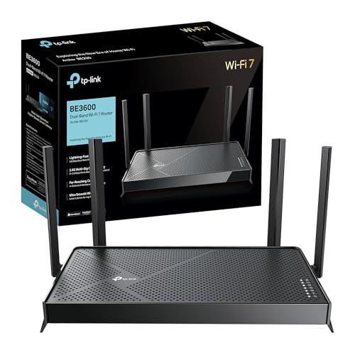 TP-Link WiFi 7 Archer BE3600 Router WiFi, BE3600Mbps Dual-Band, 2 Porte × 2,5 Gbps, 2×2 MU-MIMO, OFDMA, MLO, Compatibile con EasyMesh, HomeShield, VPN, non supporta xDSL