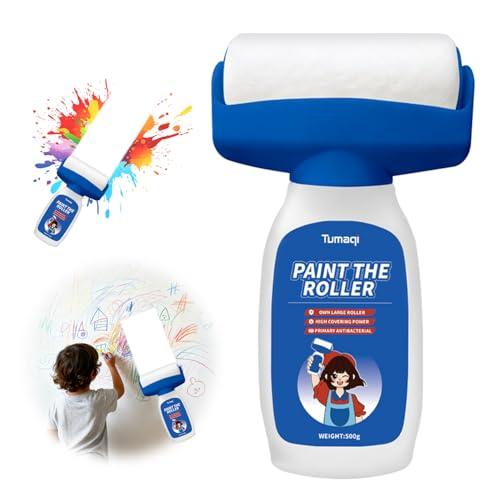 Shenkon Tech 500G Vernice Bianca Muro Interno, Mini Rullo per Ritocchi Parete, Rullo per Piccole Riparazioni di Graffi e Macchie su Pareti, Vernice Coprente Bianco per Piccole Riparazioni Domestiche