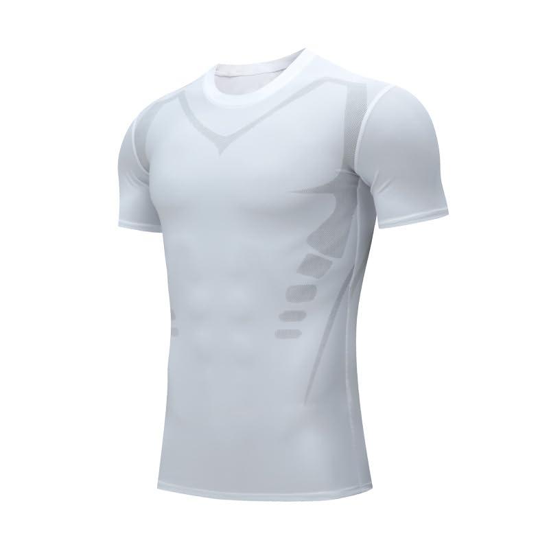 Smatstyle Maglietta a Compressione da Uomo Asciugatura Rapida Fitness T-Shirt per Allenamento e Corsa