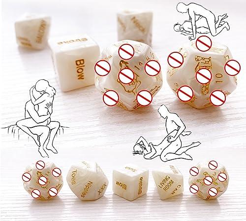 𝙎𝙚̣𝙭 𝙏σ𝙮𝙨 Dadi Bianchi, 5pz In Totale, Giocattoli Per Feste, Giocattoli Antistress, Accessori Per Giochi Da Tavolo