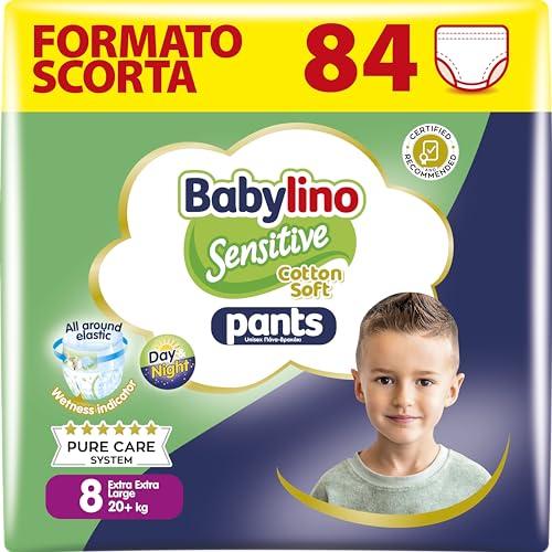 Babylino Sensitive Cotton Soft Pannolini Mutandina Taglia 8, Pants XXL (20+ Kg), 84 Unità