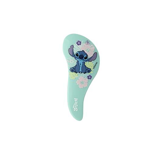 DISNEY - Mini Spazzola Districante LILO & STITCH - Formato Tascabile - Spazzola per Bambini - Adatta a Tutti i Tipi di Capelli - Setole Sottili e Flessibili