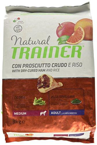 Natural Trainer Trainer Natural Medium Prosciutto Riso kg. 3 Cibo Secco per Cani, Multicolore, Unica