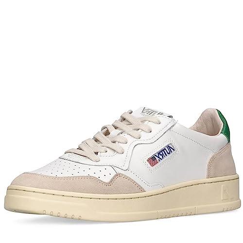 AUTRY Scarpe Sneakers Uomo in Pelle Bianco AUMLS23 Bianco -Verde (Numeric_43)