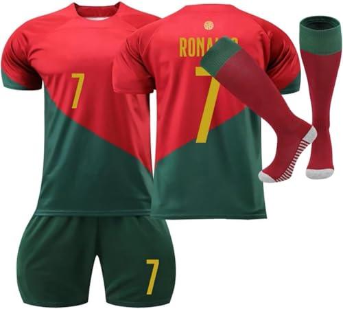Generico Maglia Calcio Bambino 2025 Home Away Completo da Calcio Maglietta Tuta Allenamento T-Shirt, Pantaloncini e Calzini Set Regali Ragazzi da Calcio per Tifosi