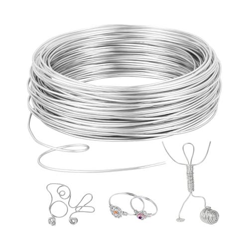 Romon Filo Alluminio 3 mm X 20 M, Filos Alluminio Di Modellabile, Filo Per Gioielli Per Gioielli Abbellimenti, Argento