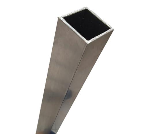 barra TUBO QUADRATO scatolato profilato in ALLUMINIO anticorodal 6060 VARIE MISURE (50X50X1,5X1000 mm)