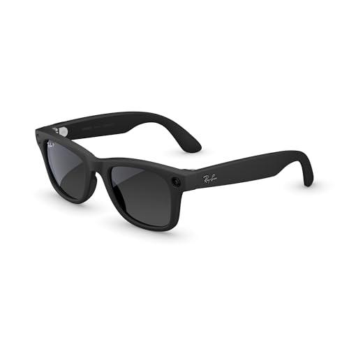Ray-Ban Meta (Gen 2) Wayfarer Occhiali AI per Uomo, Donna — Fotocamera 12 MP, Video 3K Ultra HD, Meta AI — 2X Durata della Batteria — Montatura Nera Opaca, Lente Polar Gradient Graphite