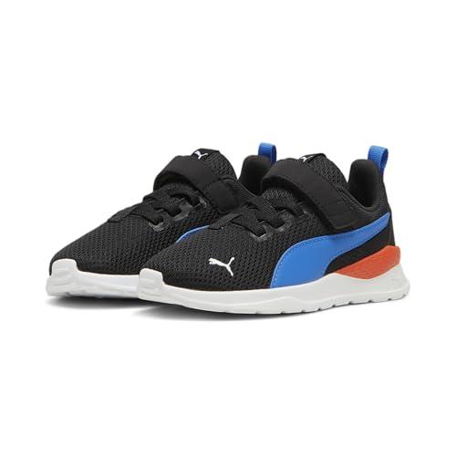 PUMA Anzarun Lite Kids Sneaker 35, Black Hyperlink Blue White Redmazing