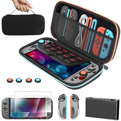 Custodia per Nintendo Switch 2 (2025) Set di Custodie Protettive con Cover in TPU per Joycon Switch 2, Grande Capacità di Archiviazione, Custodia Protettiva con Custodia per 10 Giochi