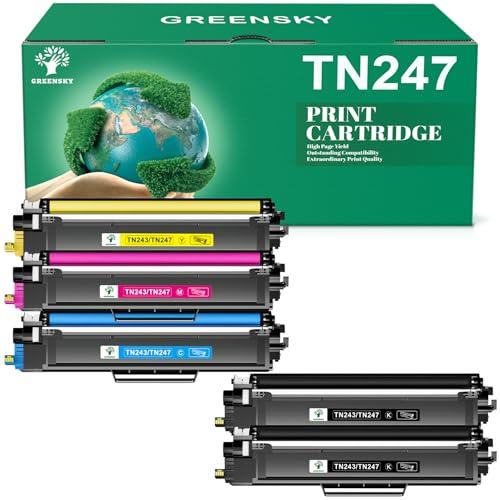 TN247 TN-243CMYK Compatibile per Toner Brother DCP L3550CDW TN243CMYK Cartuccia Toner Brother MFC l3730CDN DCP L3550CDW MFC-L3770CW MFC-L3750CDW HL-L3230CDW HL-L3210CW (confezione da 5)