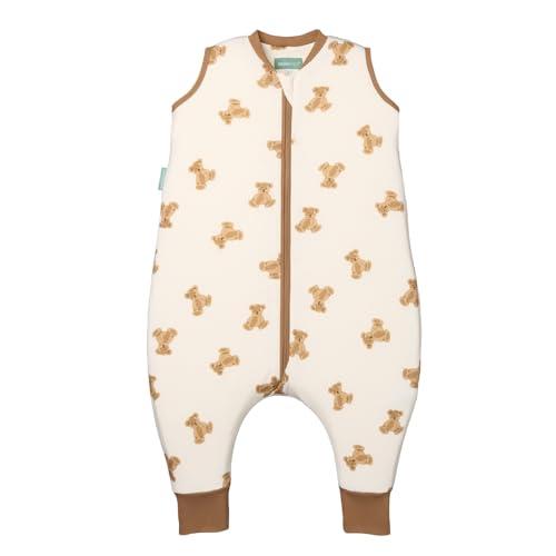 molis&co. Sacco Nanna con piedini - Sacco nanna primaverile e autunno - Sacco nanna 1 tog per Bambini - Leggermente Imbotito - 100% Cotone (Oeko-TEX 100) - Teddy (3 anni)