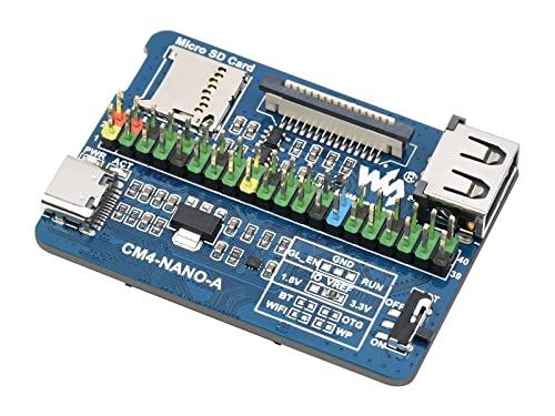 Waveshare Nano Base Board (A) per Raspberry Pi Compute Module 4, Stesse Dimensioni di CM4, con 1× Raspberry Pi 40PIN GPIO, 1× USB 2.0 Tipo A, 1× MIPI CSI-2 Porta, 5V/2.5A USB Tipo C Alimentazione