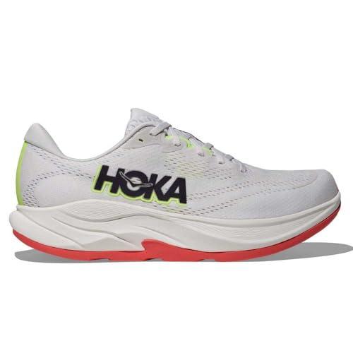 HOKA Rincon 4 Scarpe da Running Uomo, Bianco/Nero/Rosso, 43 1/3 EU - 1155130-FYZ