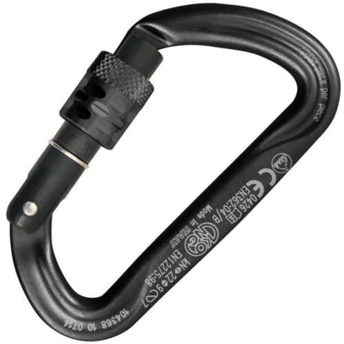 Kong Italy Argon S, MOSCHETTONE Lega Leggera/GHIERA A Vite/Asimmetrico, Nero, Taglia Unica