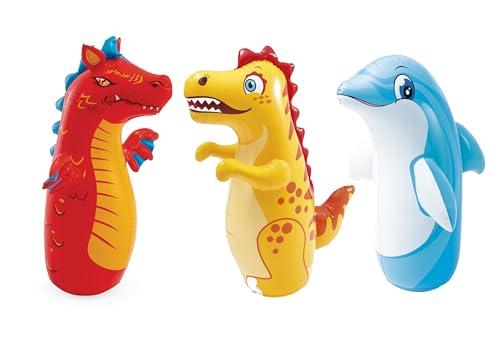 Intex 44669NP - Animali Gonfiabili Sempreinpiedi Assortiti, 1 pezzo, Vinile, Multicolore, 98 cm