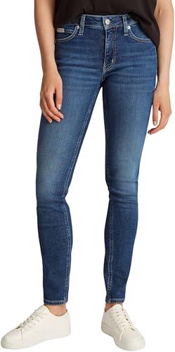 Calvin Klein Donna Jeans Mid Rise Skinny Fit, Blu (Denim Dark), 34W/25L