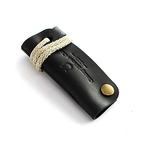 Organizzatore chiave in pelle e portachiavi in pelle | Carbon Black vero e proprio caso Crazy Horse chiave in pelle, portachiavi borsa portachiavi perfetto regalo unico Crazy Horse Craft