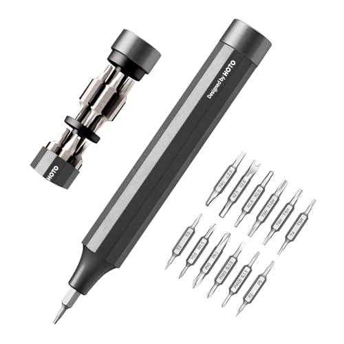 HOTO Set di Cacciaviti, Mini Set di Cacciaviti di Precisione 24 in 1 con Punte in Acciaio S2 Resistenti da 24 Pezzi, Ideali per Elettronica, Occhiali e Bracciali - P1