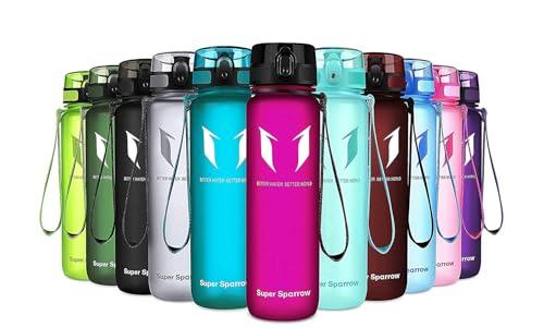 Super Sparrow Borraccia Sportiva & Bottiglia Bambini Senza Perdite - 750ml Bottiglia Acqua Plastica Riutilizzabile - Senza BPA