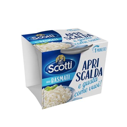Riso Scotti, Apri Scalda e Gusta Basmati, Cup di Riso Monoporzione Pronto in 1 Minuto, 200g