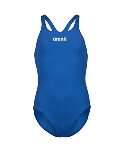 ARENA Solid Swim PRO Team Costume Intero Bambina, Costume da Bagno ad Asciugatura Rapida, Costume da Bagno Sportivo in Tessuto MaxLife Eco con Massima Resistenza al Cloro e Protezione UV UPF 50+