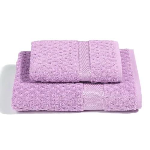 Caleffi - Set Asciugamani Bagno Viso e Bidet Morbida Spugna 100% Cotone Jacquard, 1 Asciugamano Viso 60x110 cm + 1 Asciugamano Bidet Ospite 40x60 cm Assorbenti Resistenti a Lavaggi Frequenti, Durevoli