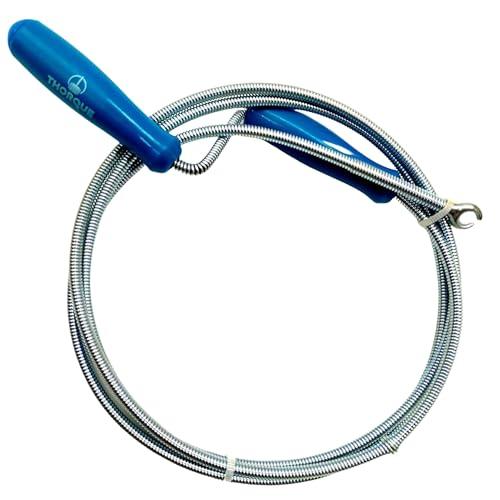 THORQUE - Sonda Sturatubi (1,5 metri), Stura Lavandini e Scarichi, Molla Sturatubi e Sturalavandini, Coclea di Drenaggio, Molla Idraulica per Pulizia Tubi Senza Prodotti Chimici