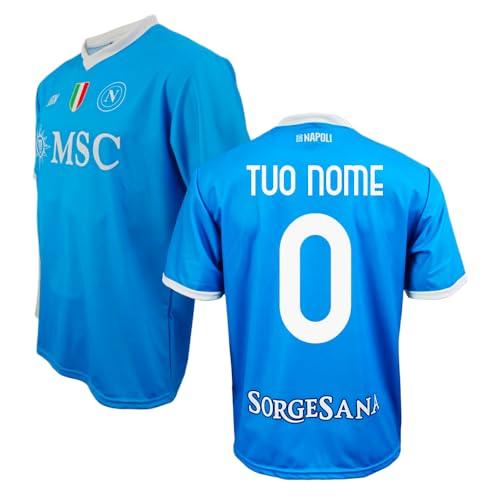 SSC Napoli Maglia Replica Ufficiale | Home 25/26 | Uomo Donna Bambino, 100% Poliestere | Personalizzabile Nome/Numero - Taglia Small