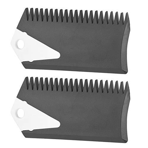 2 pz / set Pettine per Cera per Tavola da Surf, Pettine per Tavola da Surf in PVC e Raschietto per Tavola da Surf Skaeboard Skimboard