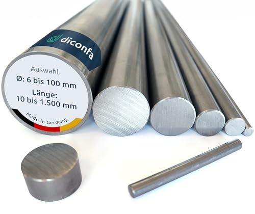 DICONFA - Acciaio tondo - S355 J2+C - Ø 70mm x 120mm - DIAMETRO da 6 a 100mm - LUNGHEZZA da 10 a 1500mm - trafilato lucido h9 | ST 52 K - 1.0570 | Barra tonda - Costruzione - Asse - Bullone - Albero