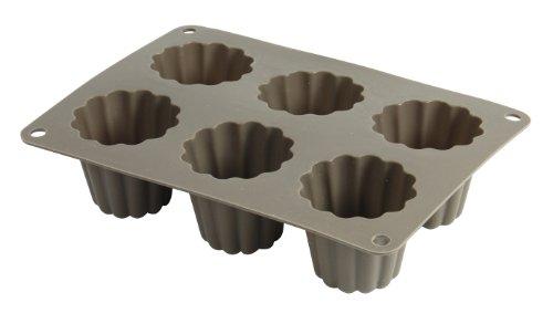 CREALYS Candy 513013 - Stampo per 6 dolcetti, in Silicone, 20 x 15 x 5 cm, Colore: Grigio