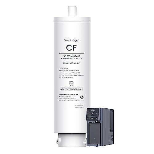 Waterdrop WD-A1-CF Filtro, Ricambio per l'Erogatore di Acqua Calda e Fredda a Osmosi Inversa WD-A1, Durata di 6 Mesi