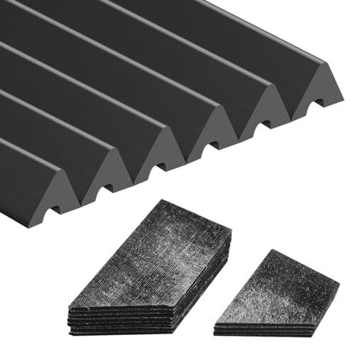 PolyMath Biliardo K66 Cuscinetto in Gomma per Tavolo da Biliardo (Set di 6) paraurti di Ricambio Accessori – 7/8/9 Piedi e Set di federe da 12 – 3 mm / 0,12 Pollici