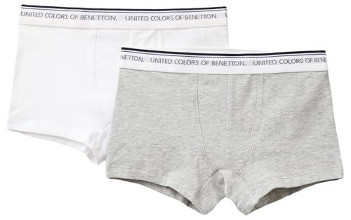 United Colors of Benetton Set 2 Boxer 3OP80X230 Corti, Grigio, 170 Bambino