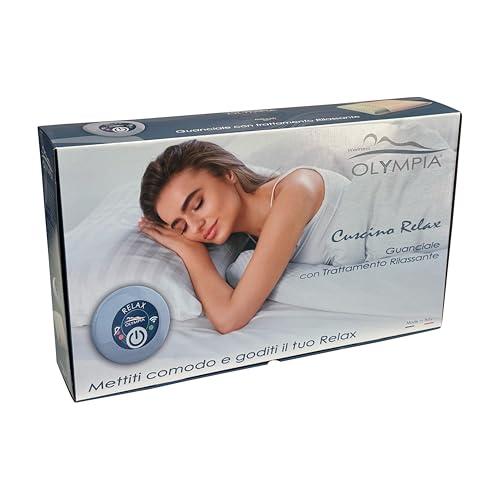OLYMPIA Cuscino Relax MediaWorld Dispositivo Sanitario Magnetoterapia Alta Frequenza Cuscino Terapeutico Testa Cervicale Collo Terapia Antinfiammatoria Rilassante Federa Argento Antibatterica