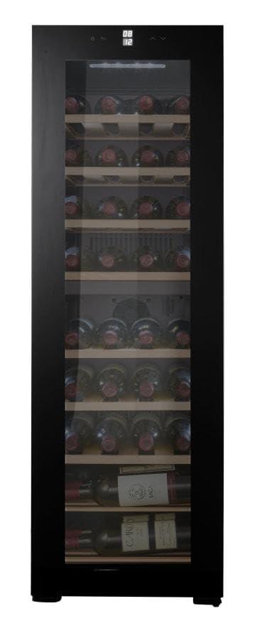 Cavin Cantinetta vino libera installazione - Northern Collection 39 Black, Nero, 2 zone di temperatura, L: 40 x A: 120,7 x P: 52,5 cm