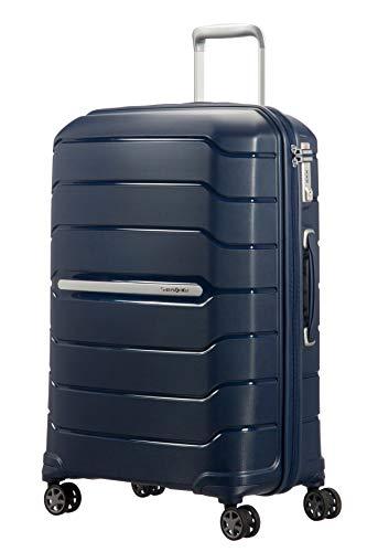 Samsonite Flux - Spinner M, Valigia espandibile, 68 cm, 75/85 L, Blu navy (Navy Blue)