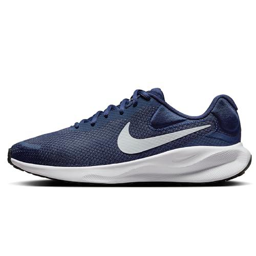 Nike Fb2207 Revolution 7 Uomo, Midnight Navy, Pure Platinum-Black-White EU 43