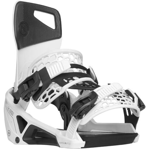 Nidecker Supermatico, attacchi Snowboard Unisex, Bianco, L (8-11.5)