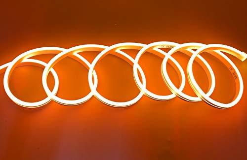 Striscia LED al neon flessibile impermeabile IP65 5 metri 120 LED/m 12 V arancione
