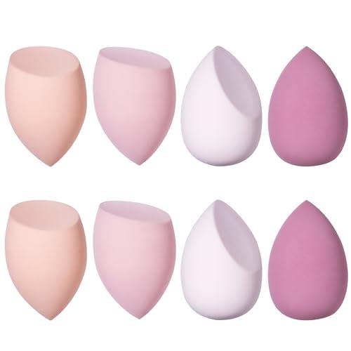 Spugna Trucco, 8 Pz Spugnette Trucco Spugna Fondotinta Per Fondotinta, Cipria Liquida, Ecc., Blender Make Up è Disponibile In 3 Forme Per Soddisfare Le Vostre Esigenze-Rosa