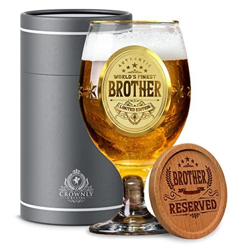 Kies® Regali compleanno per fratello, personalizzati per uomo, da sorella, bicchieri da birra per Natale