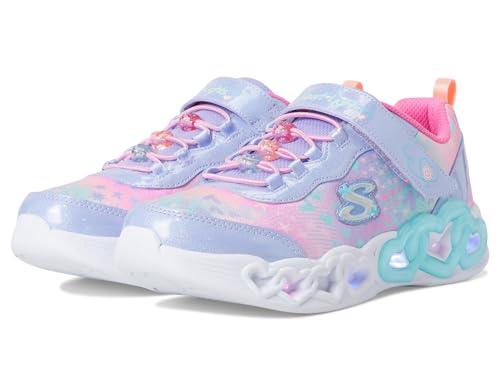 Skechers Sneaker Bambina Infinite Heart Lights, Lavanda/Multicolore, 4 Big Kid